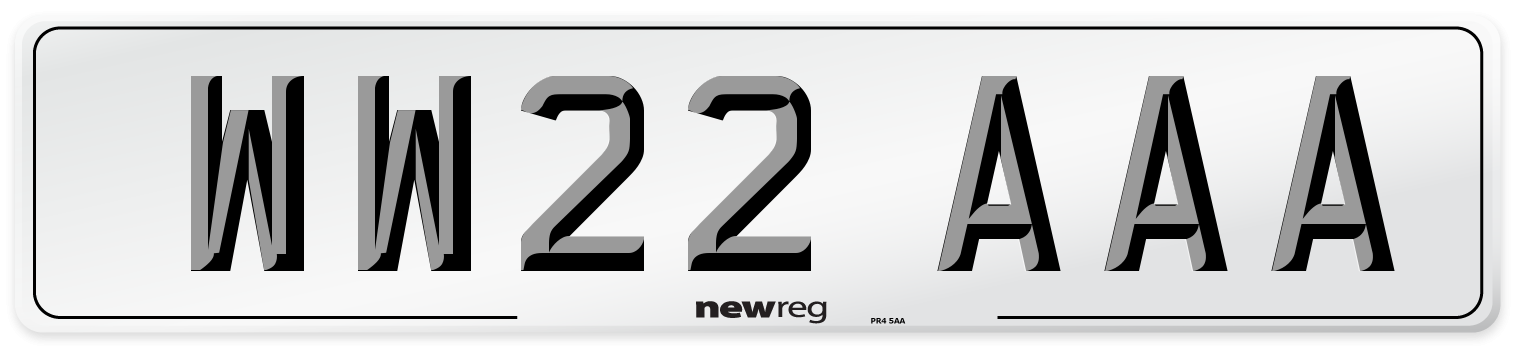 WW22 AAA Number Plate from New Reg